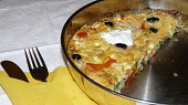 Španělská vaječná tortilla s olivami a sýrem