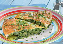 Bramborovo-špenátová tortilla