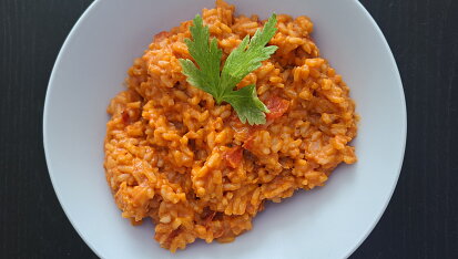 Rajčatové risotto ze cherry rajčat