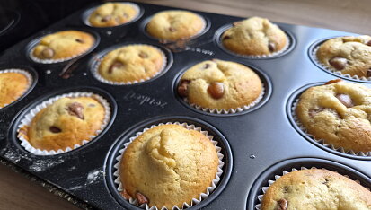Třešňové muffiny s čokoládou