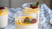 Panna cotta z podmáslí s citronovým krémem podle Míši Landové
