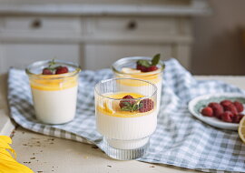 Panna cotta z podmáslí s citronovým krémem podle Míši Landové