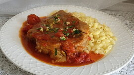 Telecí ossobuco na víně se žampiony