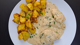 Kuřecí steak s hořčičnou omáčkou