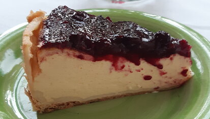 Listový tvarožník s jahodovým vrchem, Tvarožník podle receptu a je vyborný