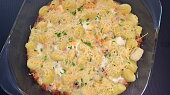 Gnocchi aneb noky se špenátem a slaninkou