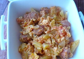 Lečo,  ukradený recept (S přidaným párkem.)