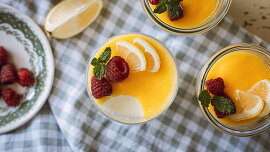 Panna cotta z podmáslí s citronovým krémem podle Míši Landové