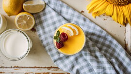 Panna cotta z podmáslí s citronovým krémem podle Míši Landové