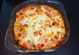 Zapečené gnocchi s mozzarellou a bazalkou