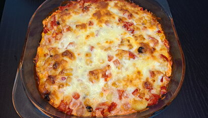 Zapečené gnocchi s mozzarellou a bazalkou