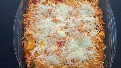 Polenta zapečená s rajčatovou omáčkou