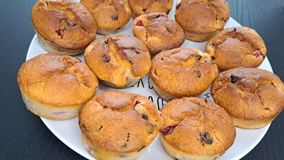 Jahodovo-čokoládové muffiny