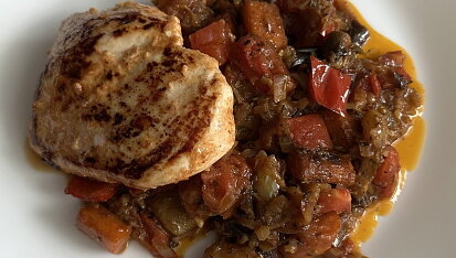Ratatouille - francouzská restovaná zelenina, Hotové na talíři