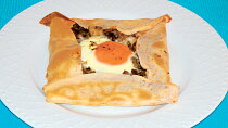 Zapečené houbové palačinky