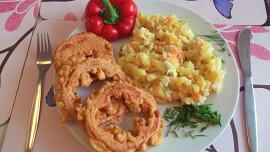 Smažené paprikové kroužky