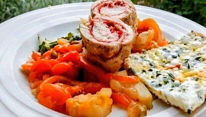 Kuřecí roládky s chorizem a kapií