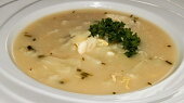 Květákovo-bramborová krémová polévka