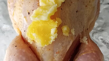 Mini kuřátko s nádivkou v horkovzdušné fritéze