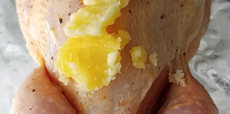 Mini kuřátko s nádivkou v horkovzdušné fritéze