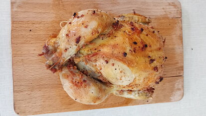 Mini kuřátko s nádivkou v horkovzdušné fritéze