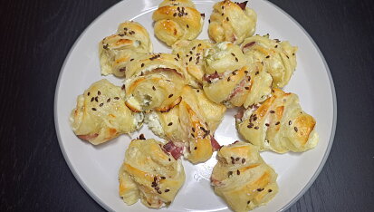 Slané mini croissanty z listového těsta