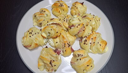 Slané mini croissanty z listového těsta