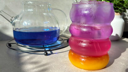 Blue butterfly tea