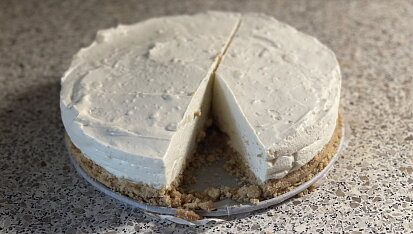 Nepečený cheesecake s želatinou (lze i bezlaktozy), cheseecake bezlaktozový