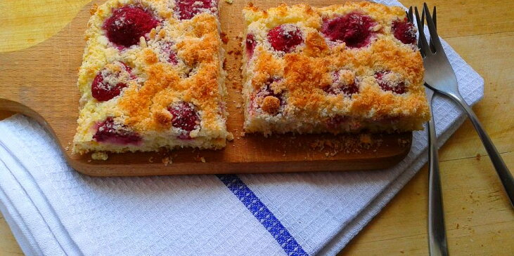 Hrnková buchta s kokosem a ovocem