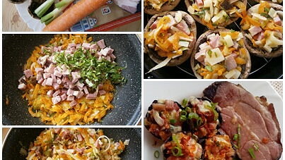 Plněné žampiony z horkovzdušné fritézy