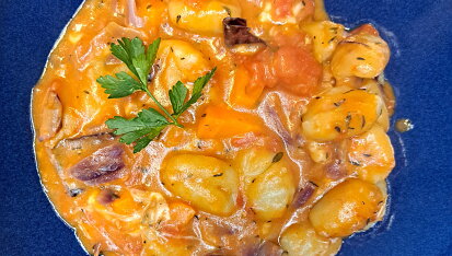 Zapečené gnocchi v rajčatové omáčce