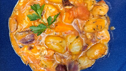 Zapečené gnocchi v rajčatové omáčce