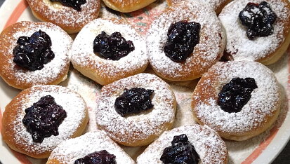 Koblihy (šišky), S džemom z arónie výborné