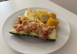 Zapečené cuketové lodičky