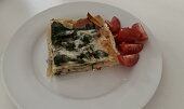 Zapečené špenátové lasagne