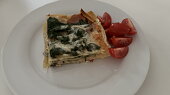 Zapečené špenátové lasagne