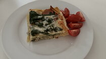Zapečené špenátové lasagne