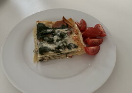 Zapečené špenátové lasagne