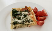 Zapečené špenátové lasagne
