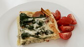 Zapečené špenátové lasagne