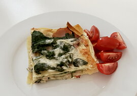 Zapečené špenátové lasagne