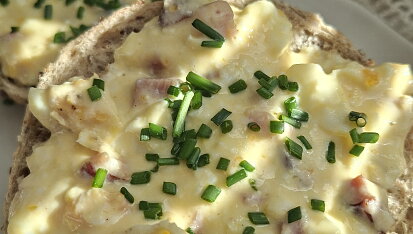 Jednoduchá vajíčková pomazánka z horkovzdušné fritézy