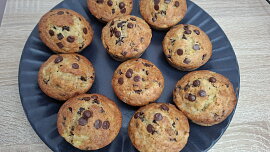 Čokoládové banana bread muffiny