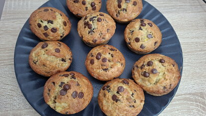 Čokoládové banana bread muffiny