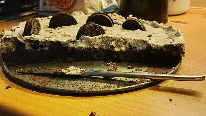 Oreo dortík s pečeným korpusem, Hotový oreo dortík 🤩