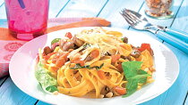Bezmasé pappardelle se žampiony