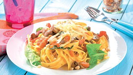 Bezmasé pappardelle se žampiony
