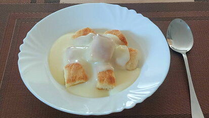 Buchtičky s krémem z horkovzdušné fritézy