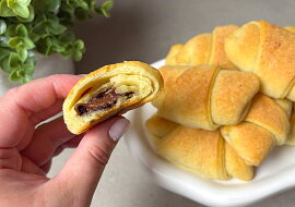 Tvarohové mini rohlíčky s Nutellou